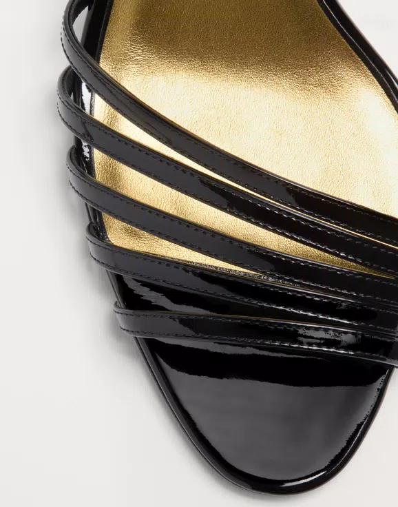 Valentino Ladycrush Patent Leather Sandal With Crystals 85Mm - Image 3